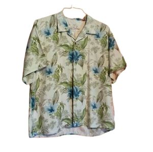 Tommy Bahama Tropical Floral Silk Shirt - Size Large
